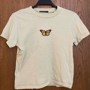Brandy Melville Butterfly baby tee